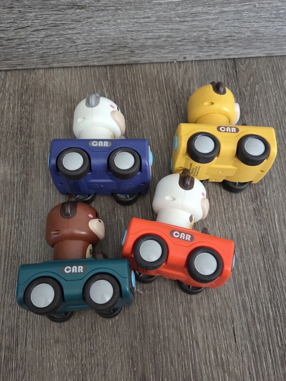 iPlay, iLearn Press & Go Animal Toy Cars (Set of 4) – Toddler Friction Vehicles